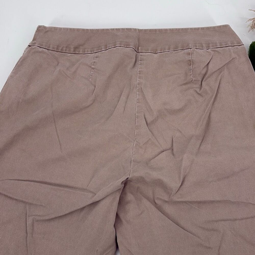 Eileen Fisher Roll-Cuff Cotton Lyocell Blend Cropped Capri Pants Beige Size PP - Picture 8 of 12